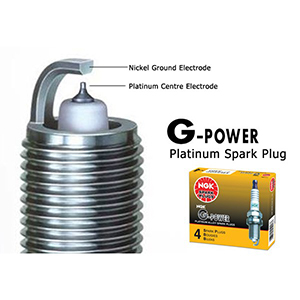 NGK Set of 4 G-Power Spark Plugs Platinum Fine Wire Ground Electrode Nickel